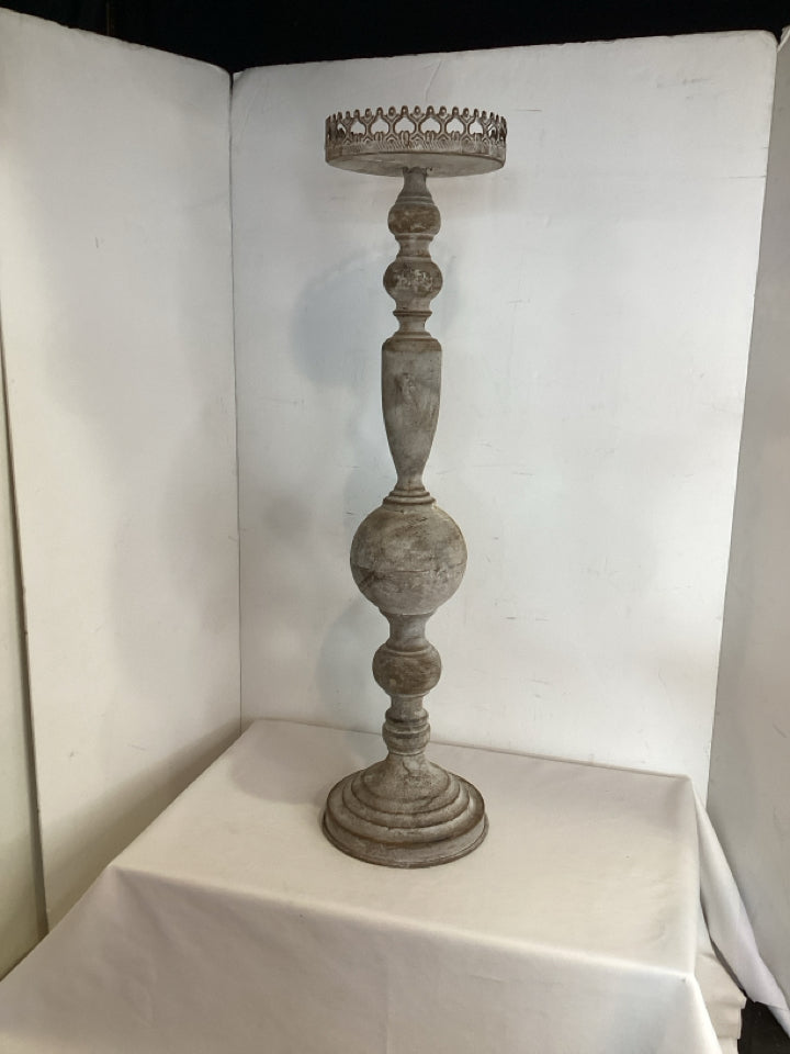 Rustic Rust Metal Candlestick