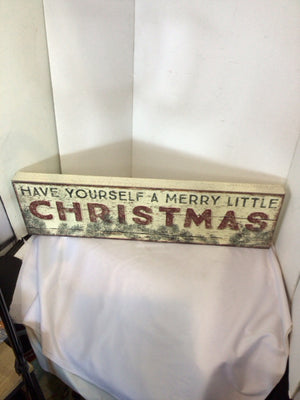Primitives by Kathy Christmas Cream/Red Sign Holiday Item