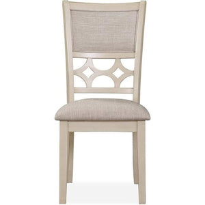 Bison Commerce LLC Pedestal Wood 4 Chairs Cream/Brown Table & Chairs 3J9P4CDG