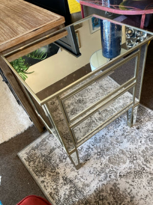 Mirror 2 Drawers Gold/Silver Chest/Dresser