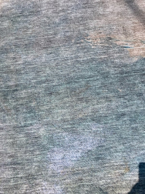 Washable Indoor/Outdoor Green/White Rug