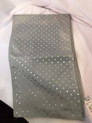 Gray Polka Dot Table Runner