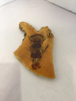 Native American Stone Kachina Tan Wall Decoration Art