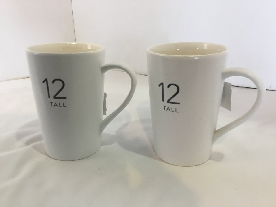 Starbucks Pair White Ceramic Mug Set