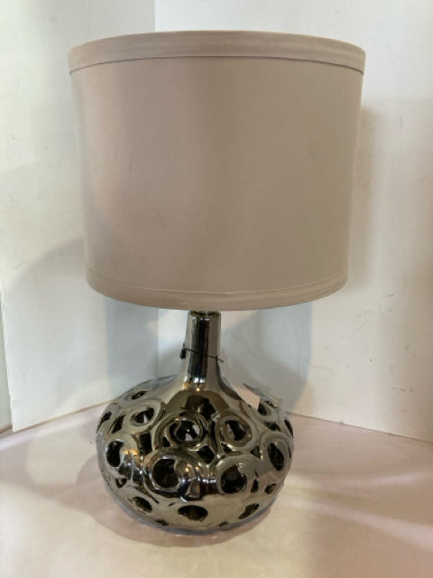 Silver Metal Table Lamp