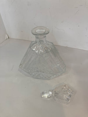 Cut Glass Triangle Decanter