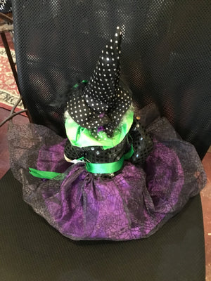 Halloween Black/Purple Fabric Witch Holiday Item