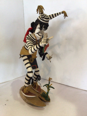 Native American Black/White Wood Kachina Doll