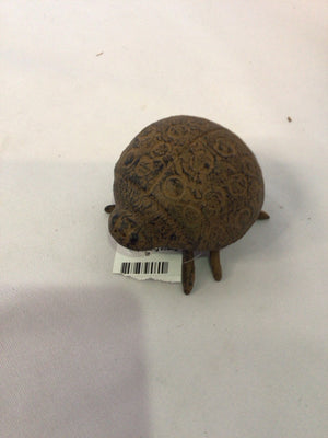 Rust Metal Ladybug Figurine