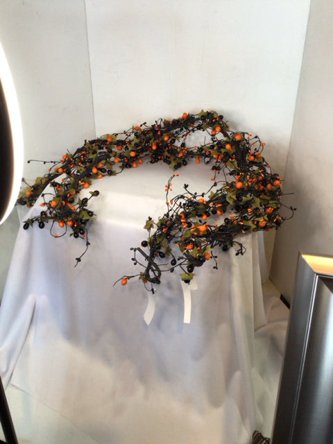 Halloween Black/Orange 2 Strands Garland/Greenery