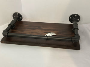 Industrial Brown/black Wood/Metal Shelf