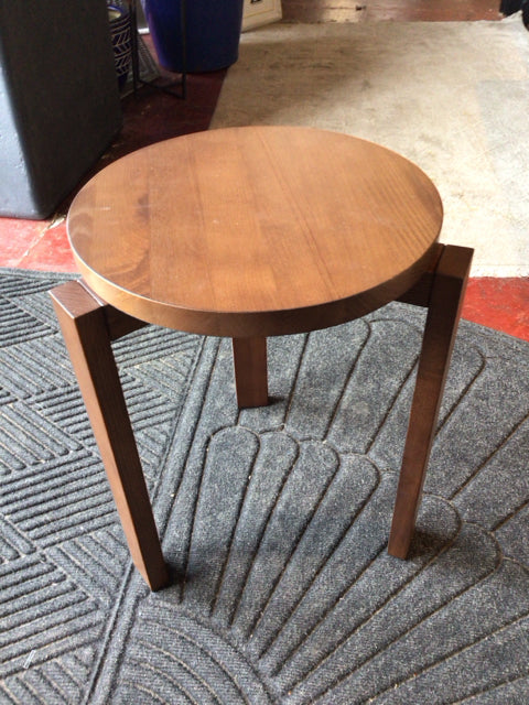Burrow Mid-Century Wood Brown Stool/Foot Stool/Ottoman 9VWE8Q4T