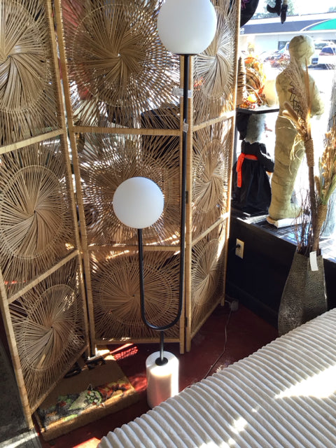 Modern White 2 Arm Lamp