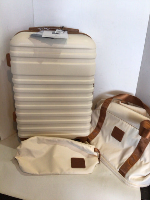 Brown/Cream 3 Piece Luggage