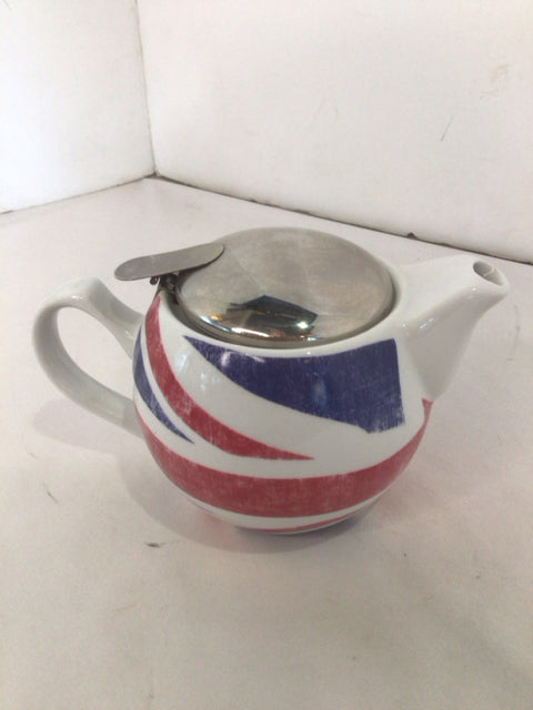 Rosanna British Red/Blue Ceramic Flag Tea Pot