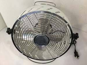 Table Silver/White Metal Electric Fan