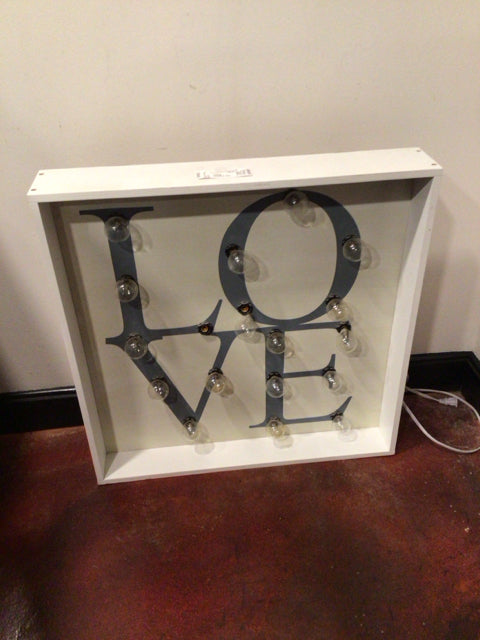 As Is White Wood Love Framed Art