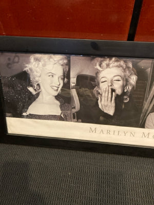 Black/White Marilyn Monroe Framed Art