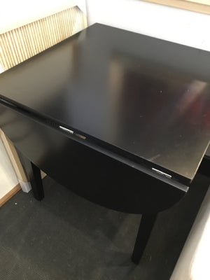 End Drop Leaf Black Table