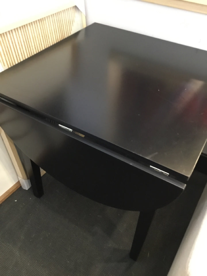 End Drop Leaf Black Table