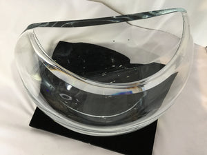 As Is Clear Crystal 1/2 Round Vase