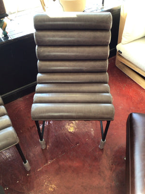 Denver Modern Vail Leather Seat Gray Chair 72TCPZW5