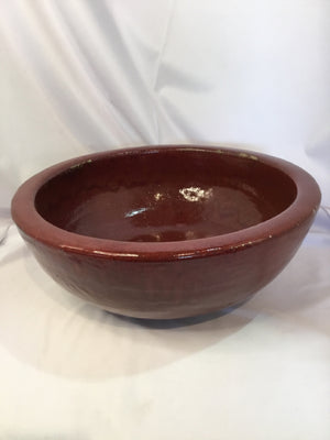 Vintage Red Pottery Bowl