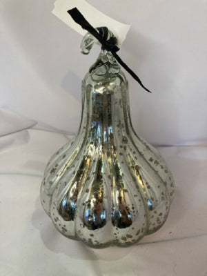 Cynthia Rowley Silver Mercury Glass Gourd Holiday Item