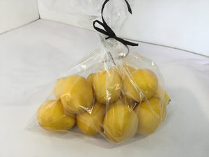 Yellow Plastic Lemon In Bag Misc