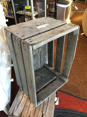 Rustic Gray Wood Crate