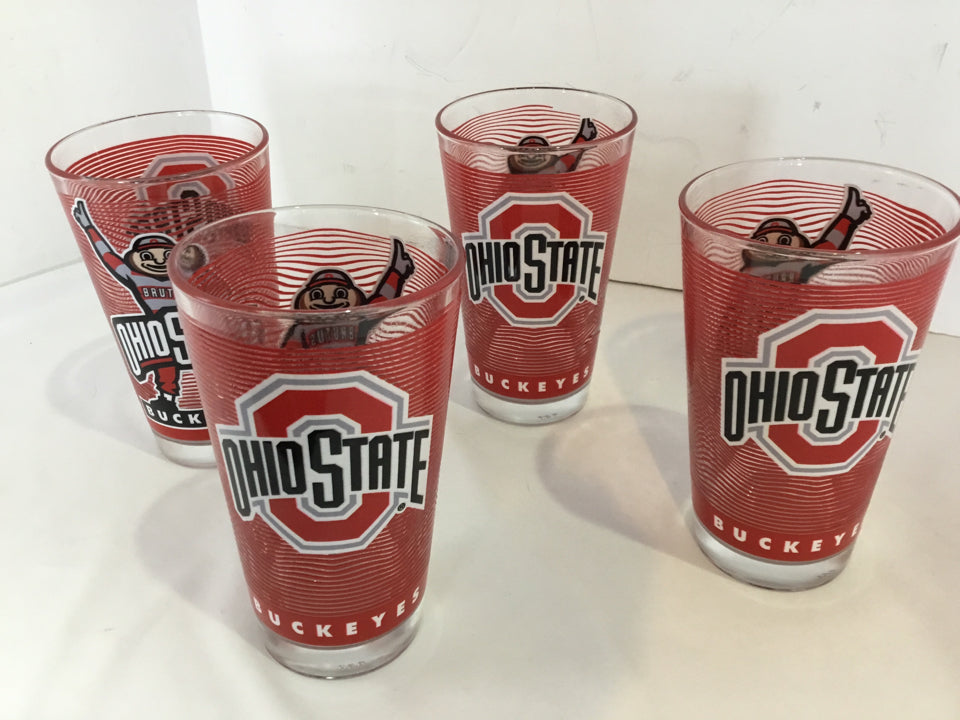 OSU Red Glass Brutus Glasses