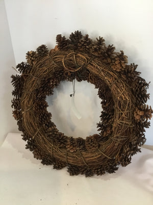 Wreath Brown Pine Cone Holiday Item