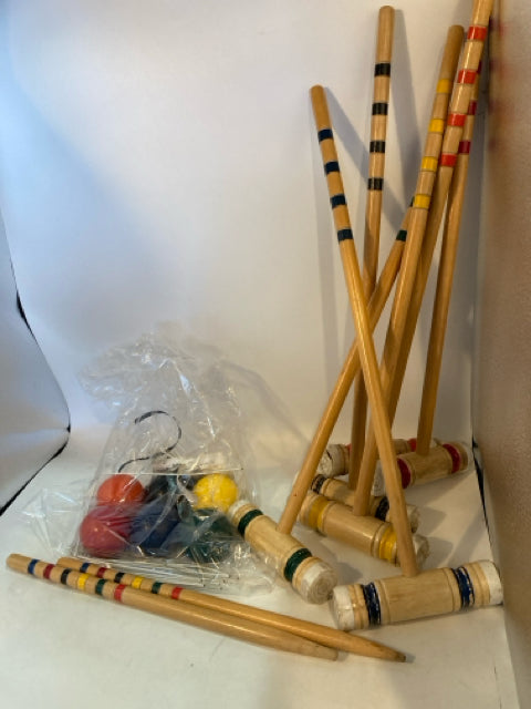 Wood Multi Croquet As Is Toy