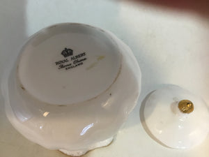 Royal Albert White Bone China Gold Trim Trinket Box