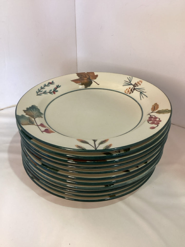 Hartstone Christmas Cream/Green Ceramic Forest As Is Holiday Item