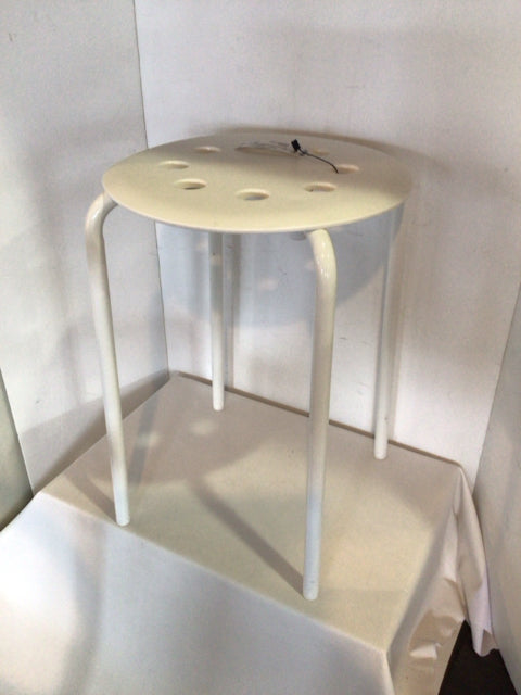 Side Metal Base White Stool/Foot Stool/Ottoman