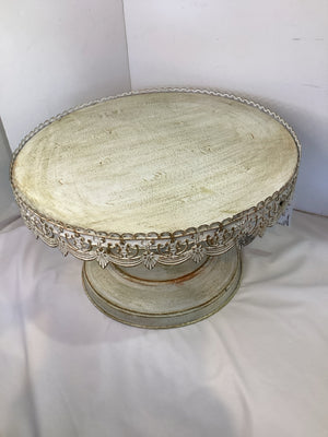 Cream Metal Cake Server