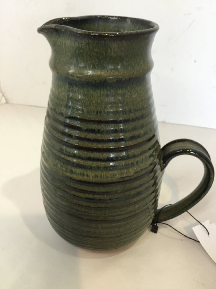 Green Pottery Pitcher
