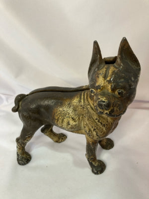 Cast Iron Dog Sculpture