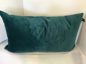 Rodeo Home Teal Velvet Embroidered Pillow