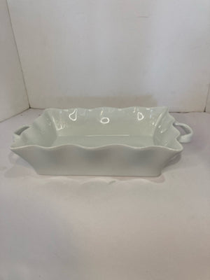 Dash of That White Ceramic Handled Baking Dish