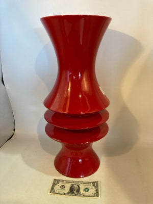Red Plastic Vase
