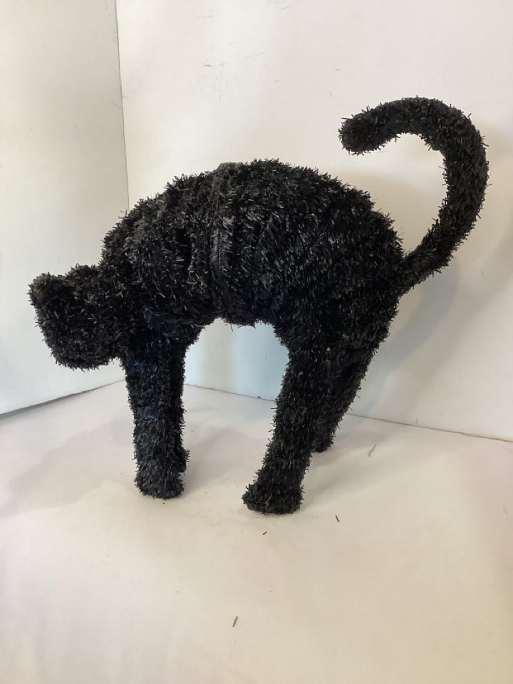 Halloween Black Tinsel Figure Cat Holiday Item