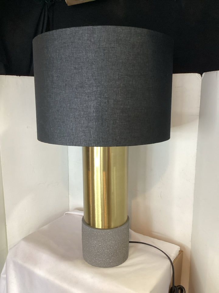 Gold/Gray Metal Lamp
