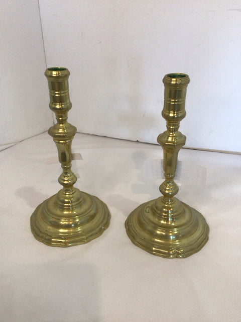 Vintage Brass Pair Candle Sticks