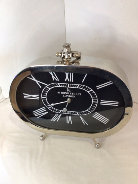 Silver Metal Clock