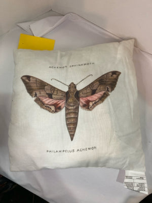 White/Brown Polyester Pillow