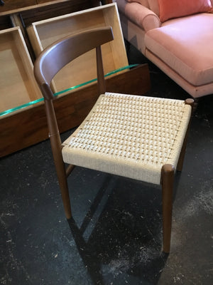 9DKQBBDG Castlery Mid-Century Wood Woven Cream Chair