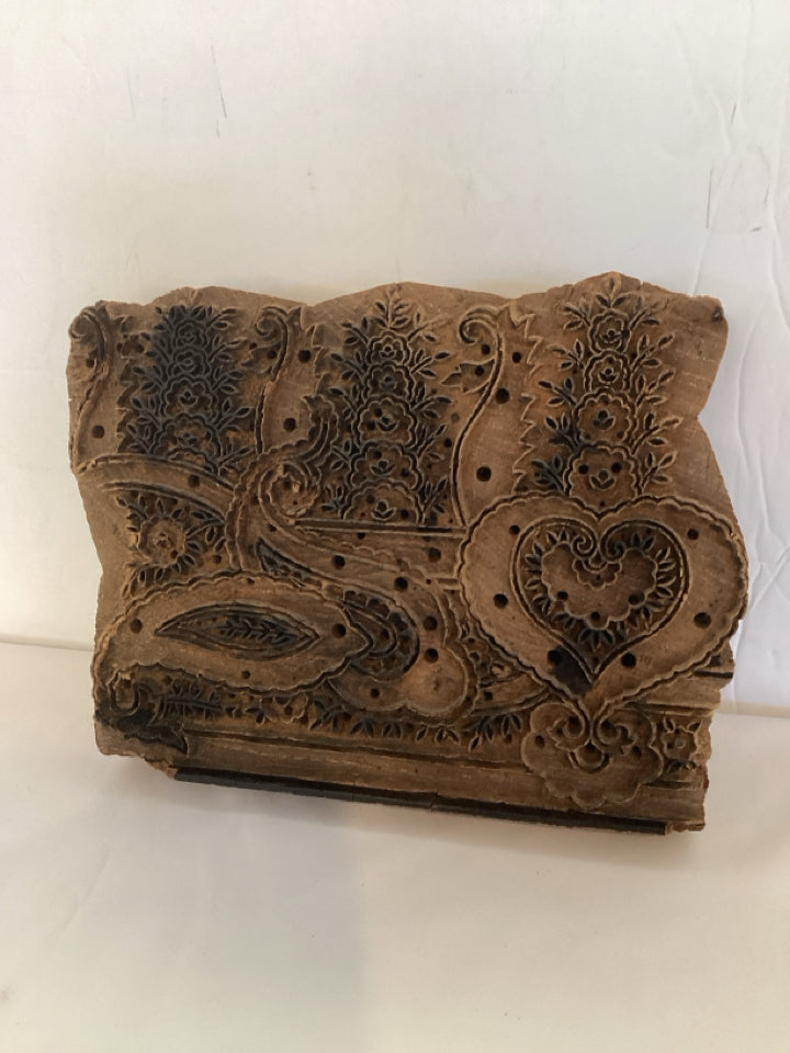Blocks Brown Wood Carved Sculpture