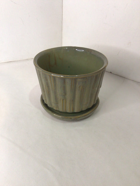 Green Ceramic Planter